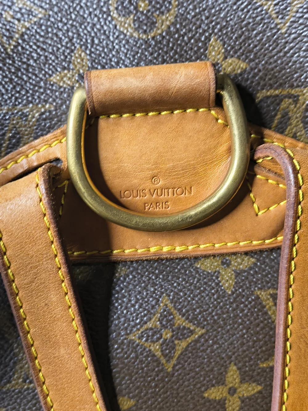 Louis Vuitton Monogram Montsouris MM Backpack Brown Canvas Leather Made in Franc